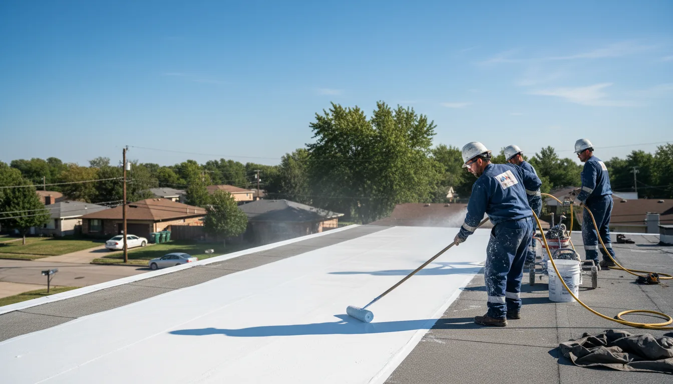 Commercial roof coating in Hamel, IL near me